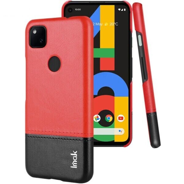 

Защитный чехол IMAK Leather Series для Google Pixel 4A - Red / Black