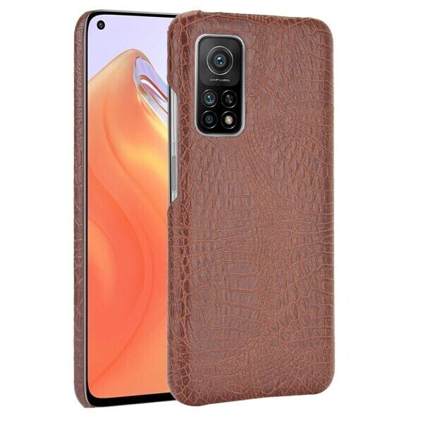 

Защитный чехол Deexe Croco Style для Xiaomi Mi 10T / Mi 10T Pro - Brown
