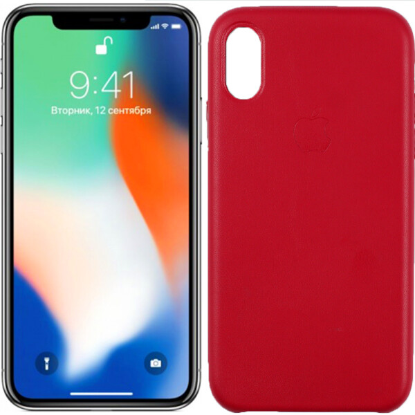 

Чехол Apple Leather Case для iPhone X Hot Pink (27274)