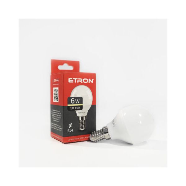 

Лампа светодиодная ETRON Light Power 1-ELP-047 G45 6W 3000K 220V E14