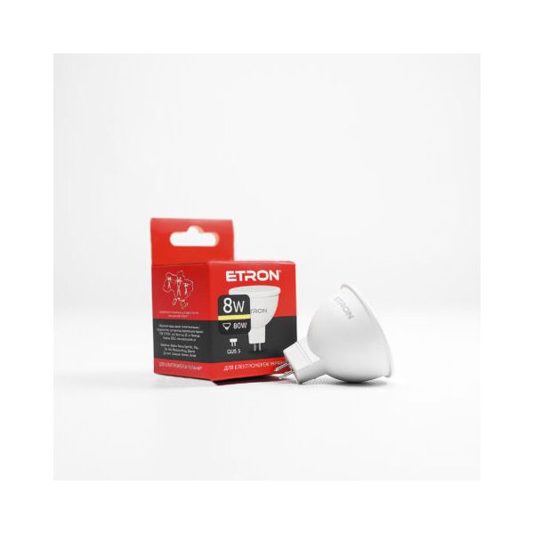 

Лампа светодиодная ETRON Light Power 1-ELP-065 MR16 8W 3000K 220V GU5.3