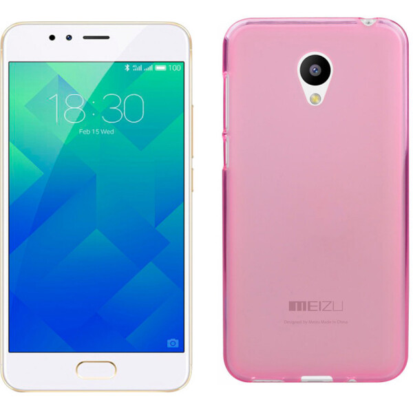 

Чехол силиконовый оригинальный для Meizu M5s Pink (16033)