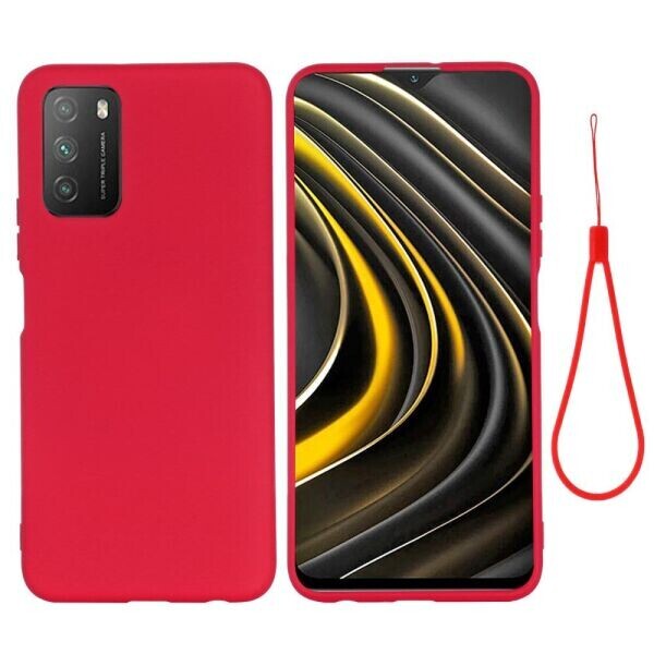 

Защитный чехол Deexe Silicone Case для Xiaomi Poco M3 - Red