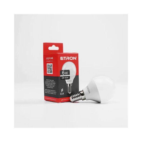 

Лампа светодиодная ETRON Light Power 1-ELP-048 G45 6W 4200K 220V E14