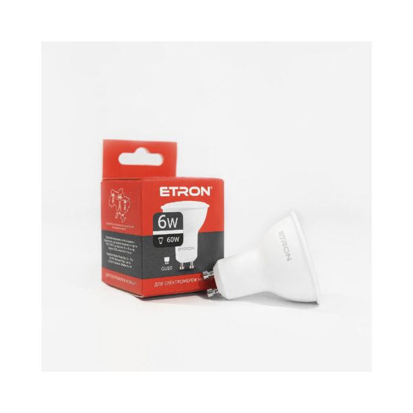 

Лампа светодиодная ETRON Light Power 1-ELP-068 MR16 6W 4200K 220V GU10