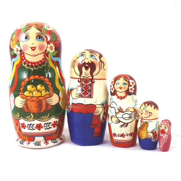 

Матрёшка 5-х девочка украинка 16 см М-23