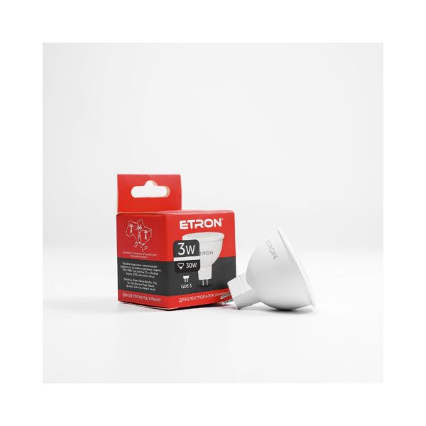 

Лампа светодиодная ETRON Light Power 1-ELP-064 MR16 3W 4200K 220V GU5.3