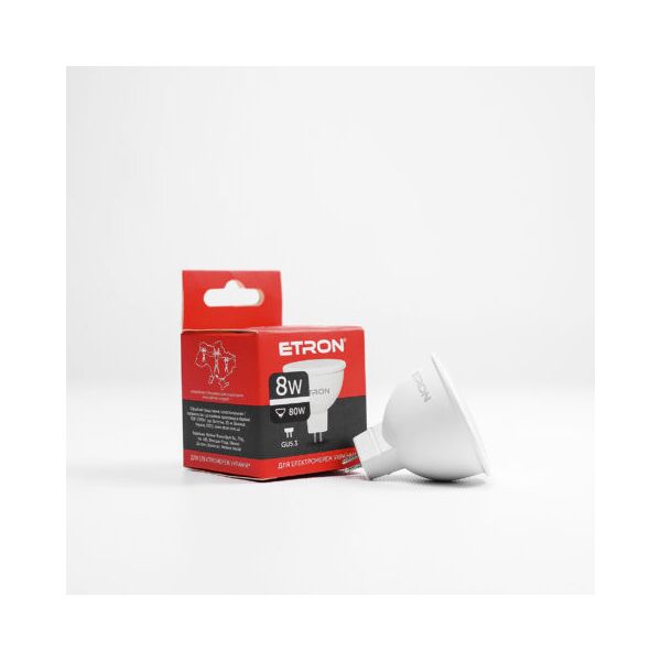 

Лампа светодиодная ETRON Light Power 1-ELP-066 MR16 8W 4200K 220V GU5.3