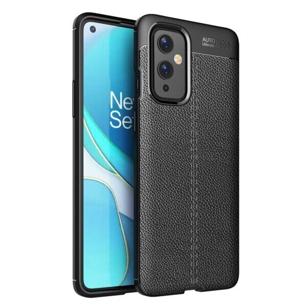 

Защитный чехол Deexe Leather Cover для OnePlus 9 - Black