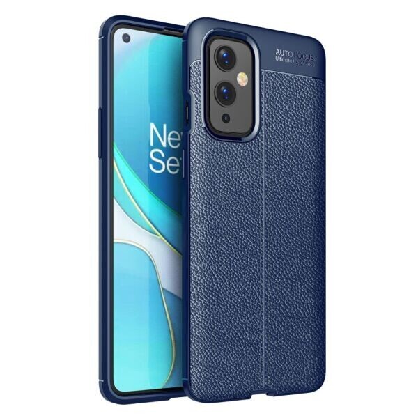 

Защитный чехол Deexe Leather Cover для OnePlus 9 - Blue