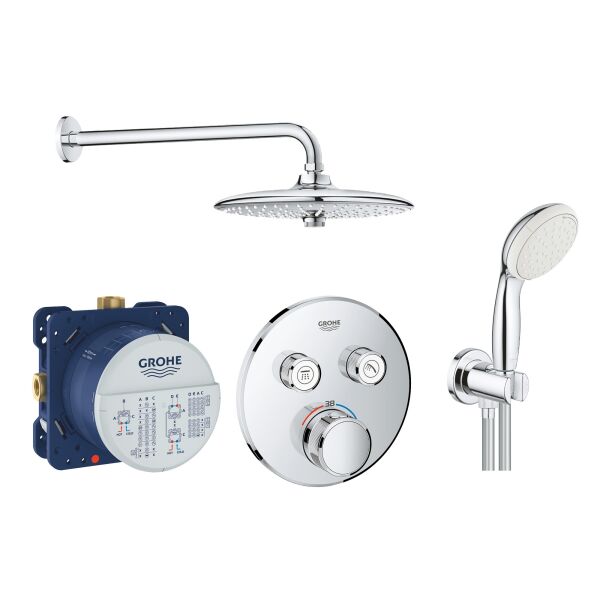 

Кран встраиваемый терморегулирующий для ванны GROHE SMARTCONTROL 34614SC1 хром латунь 72178