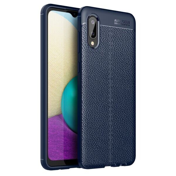 

Защитный чехол Deexe Leather Cover для Samsung Galaxy A02 (A022) - Blue