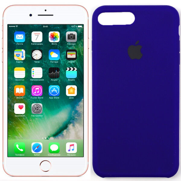 

Оригинальный силиконовый чехол для iPhone 7/8 Plus Темно Фиолетовый (28252)