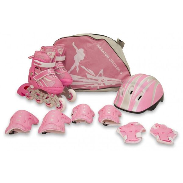 

Ролики MARATON Combo 34-37 розовый (комплект с защитой)