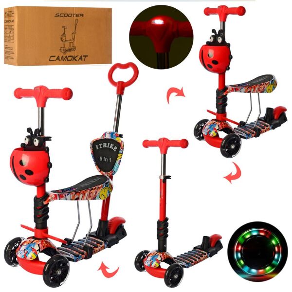 

Самокат iTrike JR3-058-L-WP8 красный