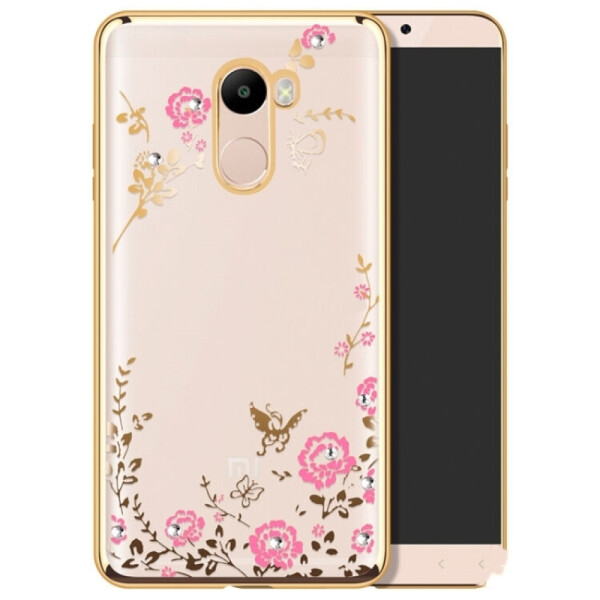

Чехол силиконовый Diamond Flower для Xiaomi RedMi 4 (золотой) (14255)