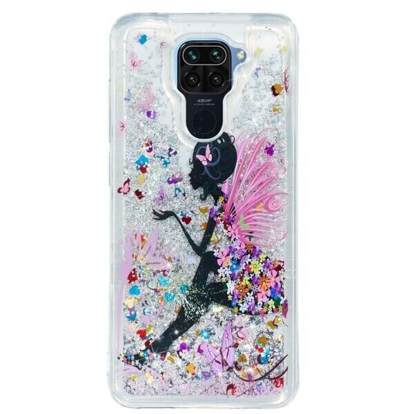 

Силиконовый (TPU) чехол Deexe Fashion Glitter для Xiaomi Redmi Note 9 - Flower Fairy