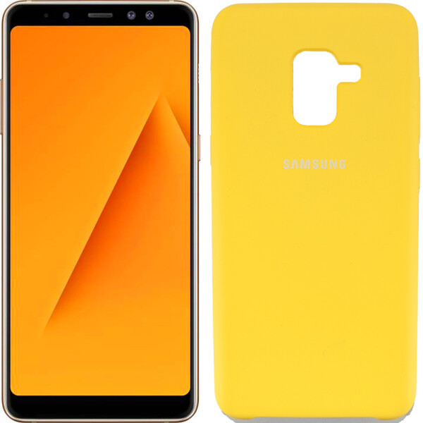 

Чехол силиконовый оригинальный для Samsung A730 Galaxy A8 plus 2018 Золотой (20544)