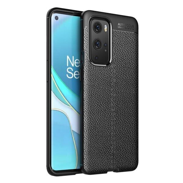 

Защитный чехол Deexe Leather Cover для OnePlus 9 Pro - Black