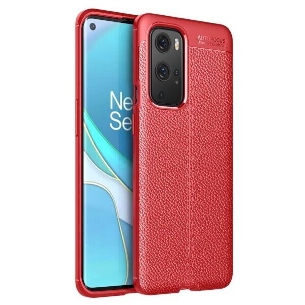 

Защитный чехол Deexe Leather Cover для OnePlus 9 Pro - Red