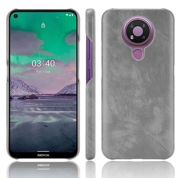 

Защитный чехол Deexe Leather Back Cover для Nokia 3.4 - Grey