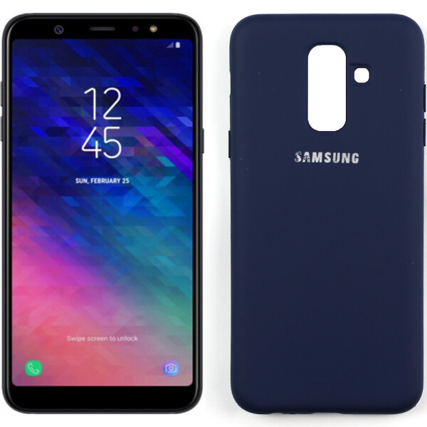 

Чехол силиконовый оригинальный для Samsung A605 Galaxy A6 Plus 2018 Синий FULL (28096)