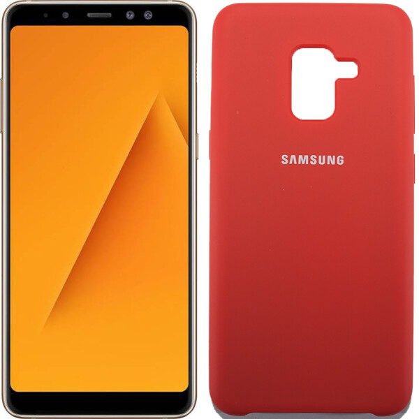 

Чехол силиконовый оригинальный для Samsung A730 Galaxy A8 plus 2018 Красный (20547)