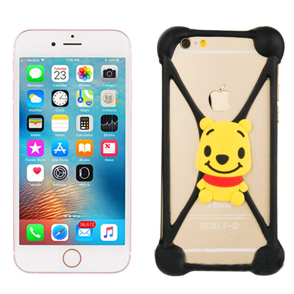 

Чехол Universal Soft Touch Cover Teddy Bear Black (20949)
