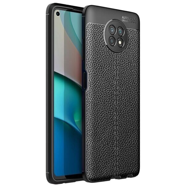 

Защитный чехол Deexe Leather Cover для Xiaomi Redmi Note 9T - Black