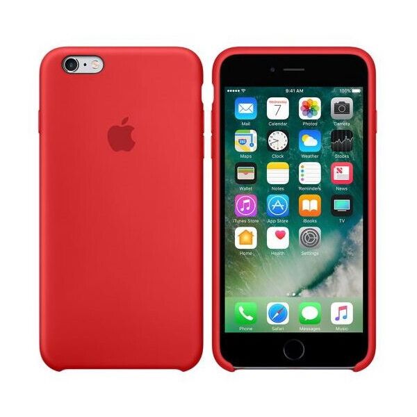 

Чехол силиконовый Silicone Case Apple iPhone 6, 6S (14) Красный