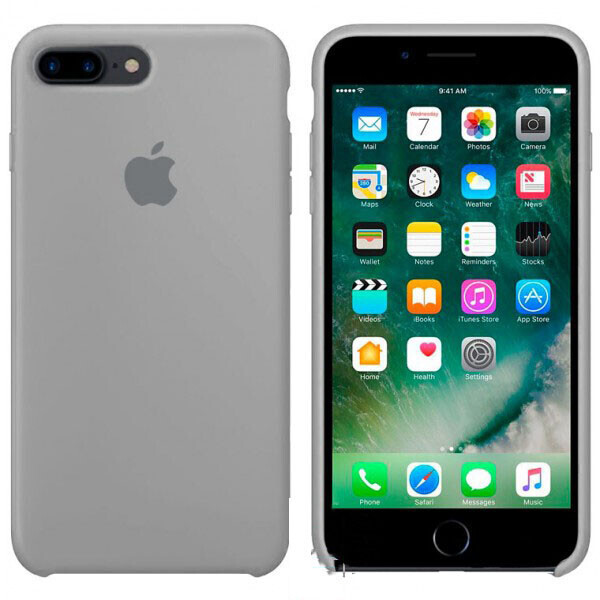 

Чехол Silicone Case Apple iPhone 7 Plus, 8 Plus светло-Серый 23