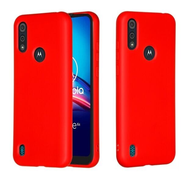 

Защитный чехол Deexe Silicone Case для Motorola Moto E6S - Red