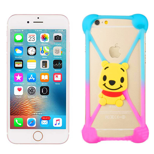 

Чехол Universal Soft Touch Cover Teddy Bear Blue/Rose (20950)
