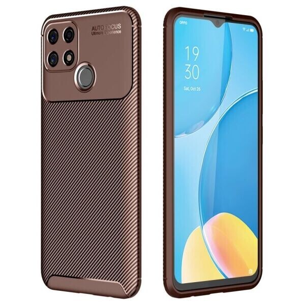 

Защитный чехол Deexe Fusion для Oppo A15 / A15s - Brown