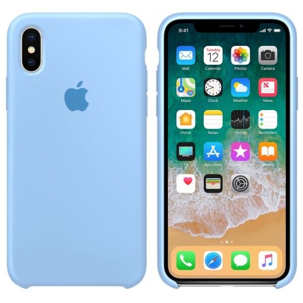 

Чехол Silicone Case Apple iPhone X, iPhone XS Оригинал Sky Синий