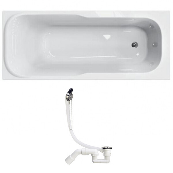 

Ванна акриловая прямоугольная и сифон KOLO SENSA XWP355000N+311537 150см x 70см оборачиваемая 71562