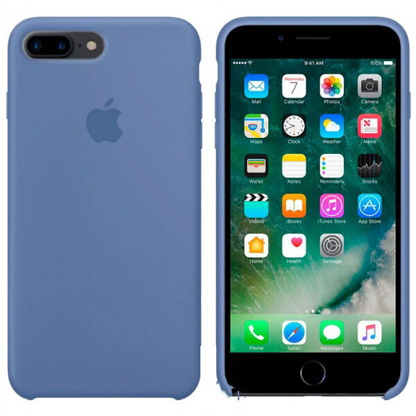 

Чехол Silicone Case Apple iPhone 7 Plus, 8 Plus темно-Голубой 24