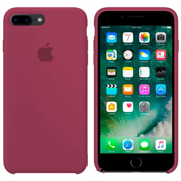 

Чехол Silicone Case Apple iPhone 7 Plus, 8 Plus темно-Розовый 48