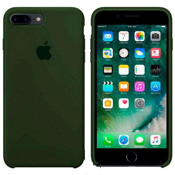 

Чехол Silicone Case Apple iPhone 7 Plus, 8 Plus темно-Зеленый 54