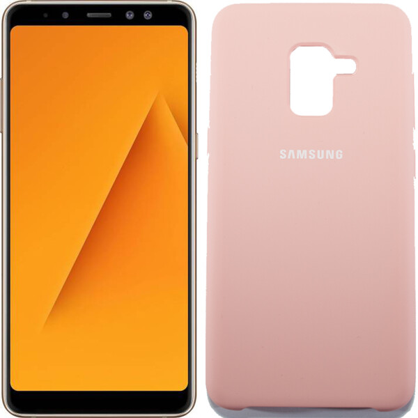 

Чехол силиконовый оригинальный для Samsung A730 Galaxy A8 plus 2018 Розовый (20546)