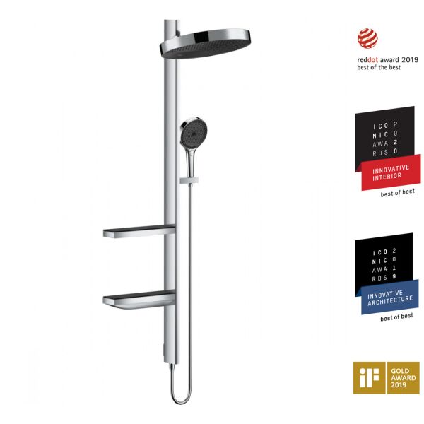 

Душевой комплект с потолочным душем и ручным душем HANSGROHE RAINFINITY 26842000 хром 71798