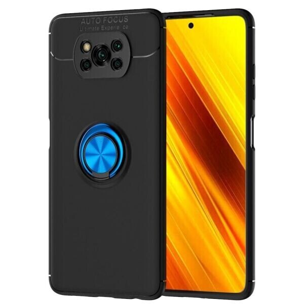 

Защитный чехол UniCase Magnetic Ring для Xiaomi Poco X3 - Black / Blue