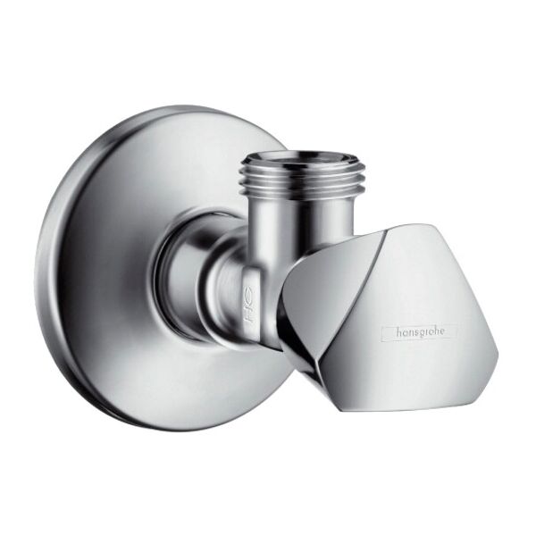 

Кран приборный угловой 1/2"x1/2" HANSGROHE 13903000 HANSGROHE нр-нр ручка 82354