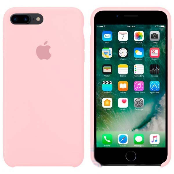 

Чехол Silicone Case Apple iPhone 7 Plus, 8 Plus бледно-Розовый 19