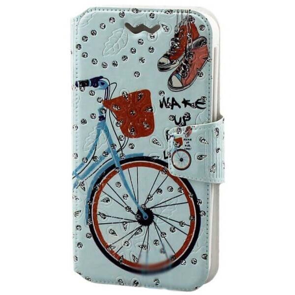 

Универсальный чехол книжка (без окна) print 5.8-6.0 bicycle Синий