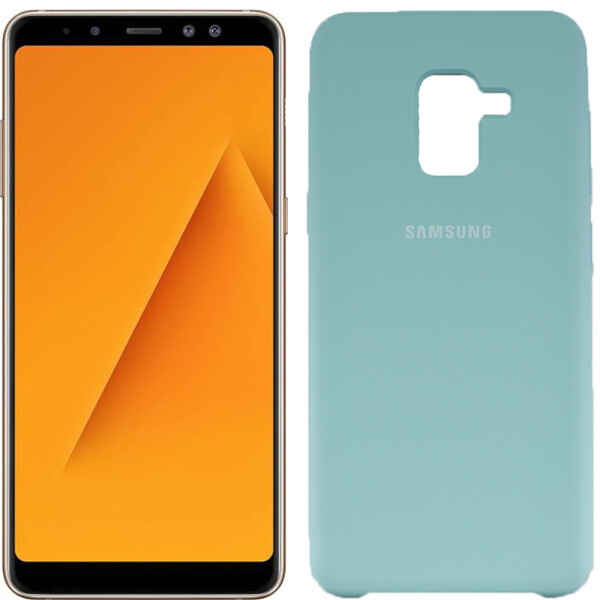 

Чехол силиконовый оригинальный для Samsung A730 Galaxy A8 plus 2018 Светло голубой (20617)