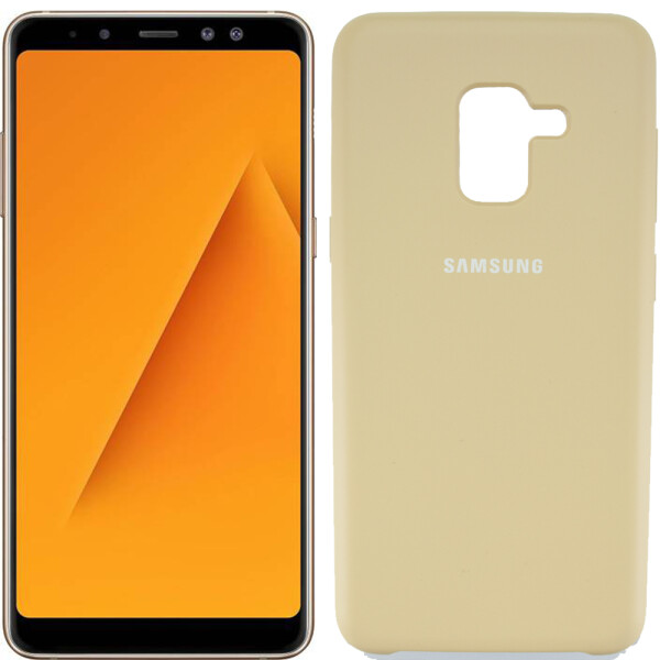 

Чехол силиконовый оригинальный для Samsung A730 Galaxy A8 plus 2018 Светло коричневый (20550)