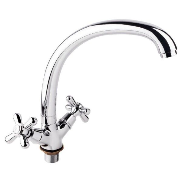 

Кран на кухню двухрукояточный LIDZ Dominox LIDZCRM15272F3 хром латунь 76512
