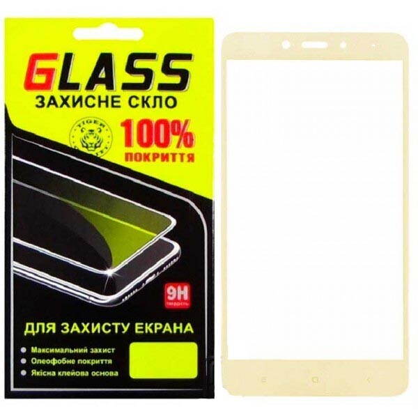 

Защитное стекло 2.5D Xiaomi Redmi Note 4, Note 4 Pro Золотой Glass