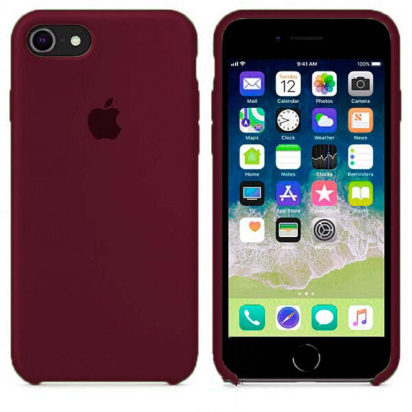 

Чехол Silicone Case Apple iPhone 6 Plus, 6S Plus темно-Бордовый 42